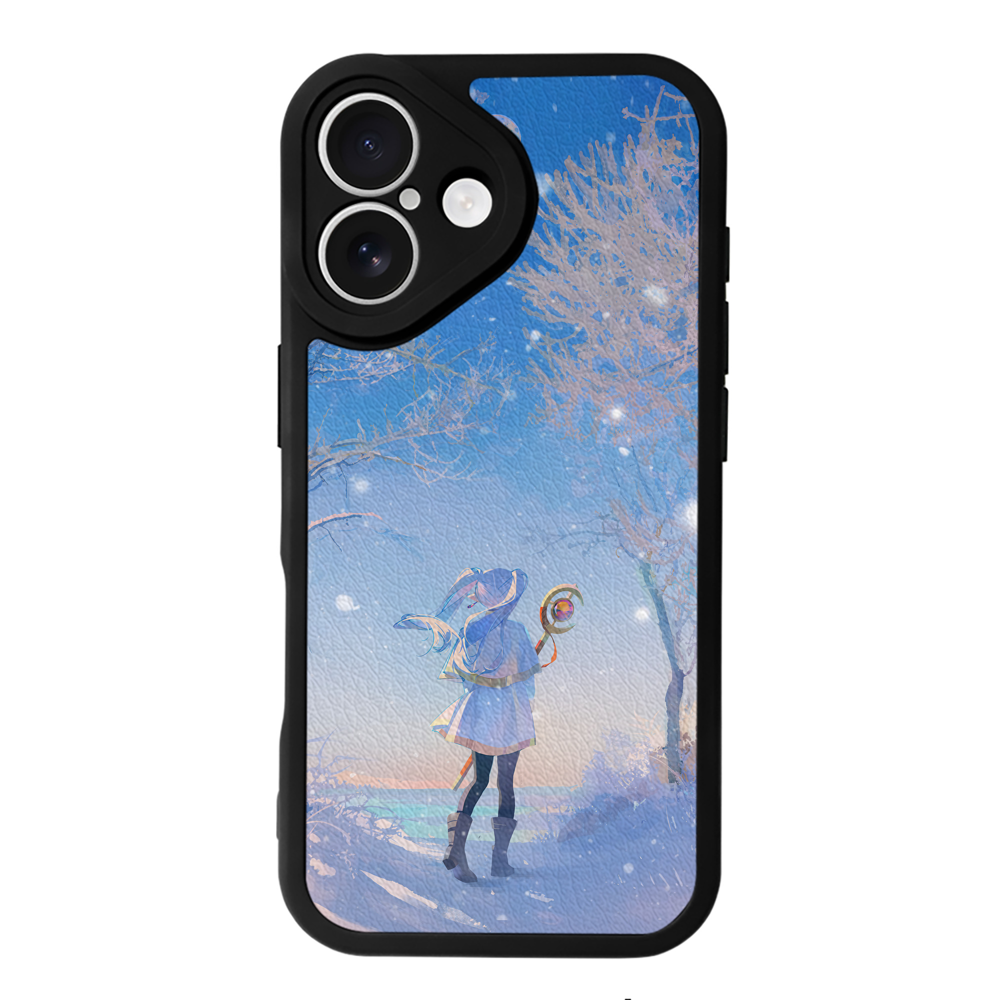 （画像用） 葬送のフリーレン Frieren 【iPhone 16シリーズ対応】シリコンスマホケース（レザー調） 材質：シリコン